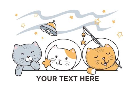 Premium Vector Im Astronout Cat Illustration