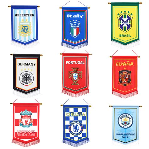 football game soccer team sports hanging football club pennant flags