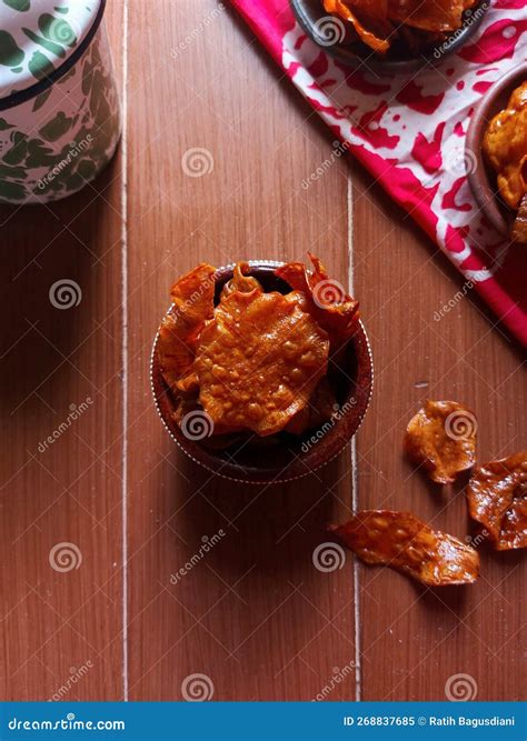 Keripik Ubi Jalar It Is Traditional Snack From Indonesia Stock Image