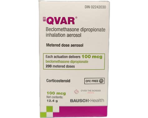 Over The Border Meds Qvar Beclomethasone Dipropionate Over The