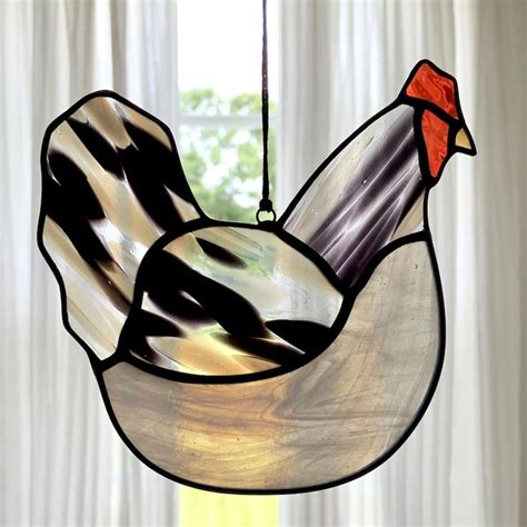 Digital Download Pattern Chicken Hen Stained Glass Pattern Beginner Etsy In 2024 Stained