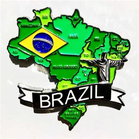 Im Brasil Mapa Bandeira Cidades E S Mbolos Im De Geladeira