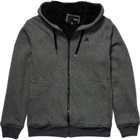 Hurley Retreat Sherpa Full Zip Hoodie Mens