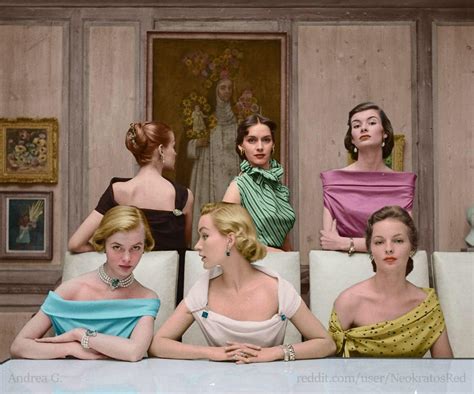 1950s Necklines - Colorized by me : r/OldSchoolCool