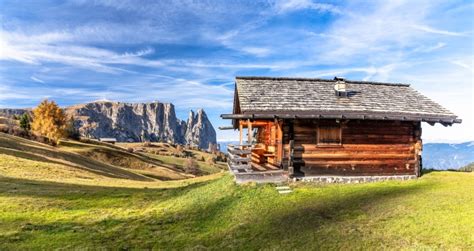 4k 5k South Tyrol Dolomites Italy Mountains Houses Sky Alps