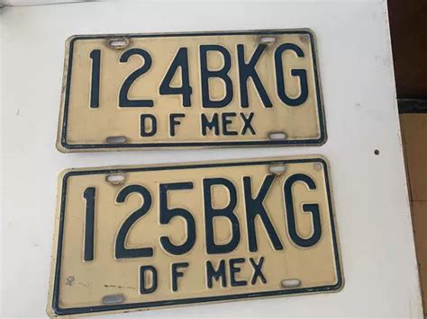 Placas Antiguas De El Df De Colección 2 Piezas MercadoLibre