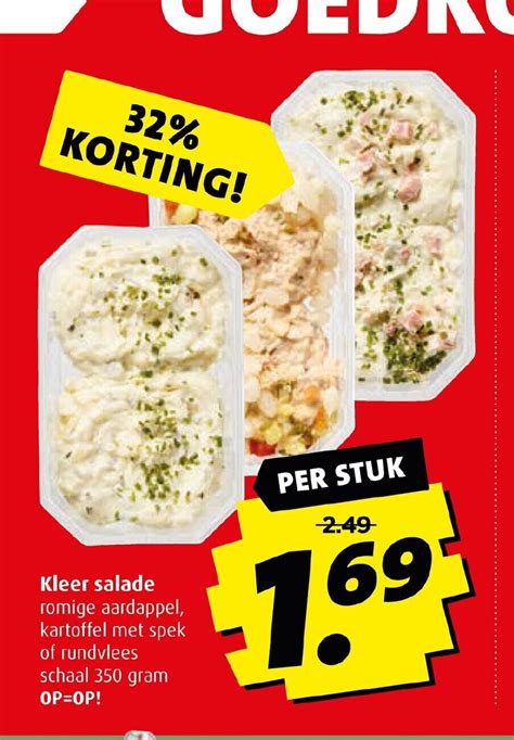 Kleer Salade Romige Aardappel Kartoffel Met Spek Of Rundvlees Schaal