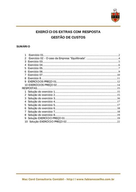 Pdf Lista De Exerccios Resposta Gestao De Custos Dokumen Tips