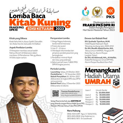 Lomba Baca Kitab Kuning Edisi Ke 7 Fraksi PKS DPR RI Tahun 2023