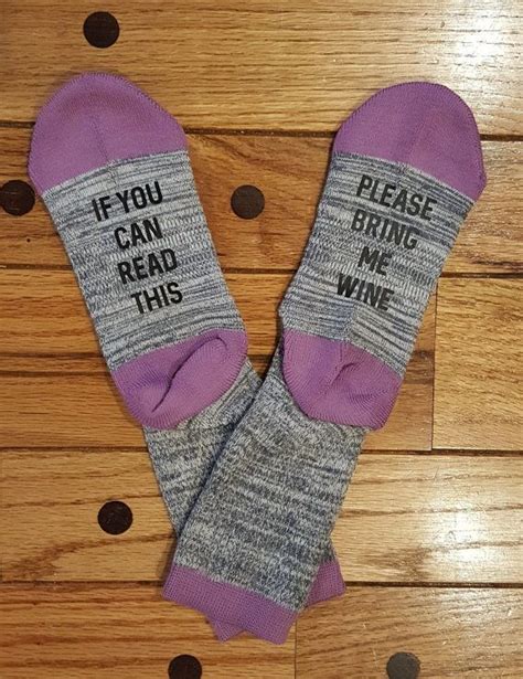 If You Can Read This Please Bring Me Wine Womens Socks These Funny