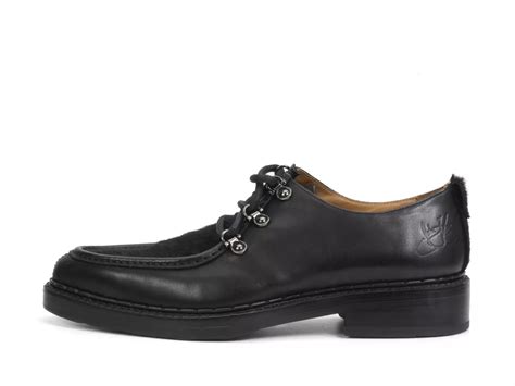 Thorp Black D Ring Lace Up Shoe Fluevog Shoes