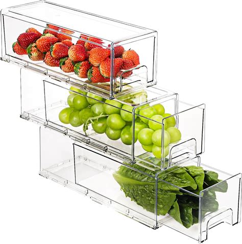 Amazon Moretoes Fridge Organizer Bins Pack Refrigerator