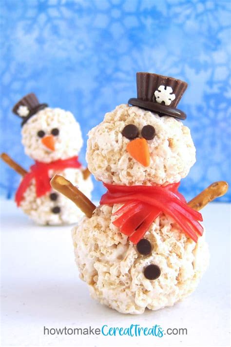 Rice Krispie Treat Snowmen