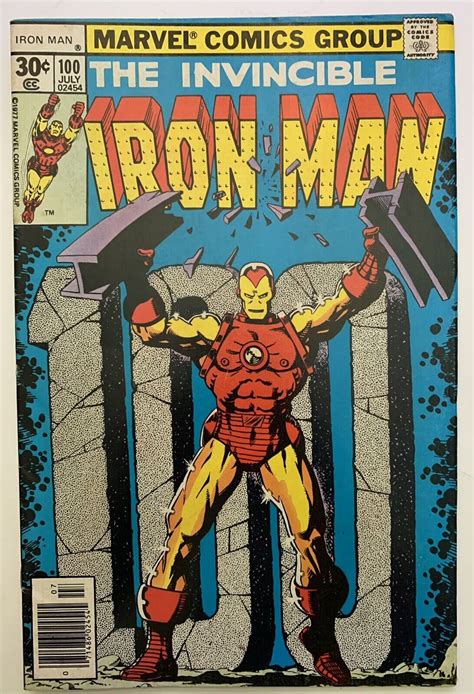 1977 Iron Man 100 Jim Starlin Art Anniversary Issue Comic Books