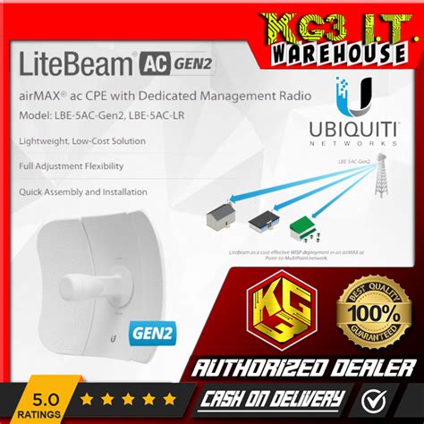 Ubiquiti LBE 5AC Gen2 AirMAX LiteBeam AC Gen2 2 4 5GHz 23dBi Wireless