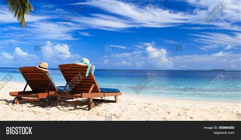 Two Chairs On Tropical Beach Image And Photo Bigstock