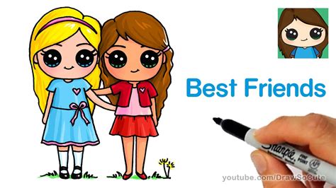 Two Best Friends Drawing at GetDrawings | Free download