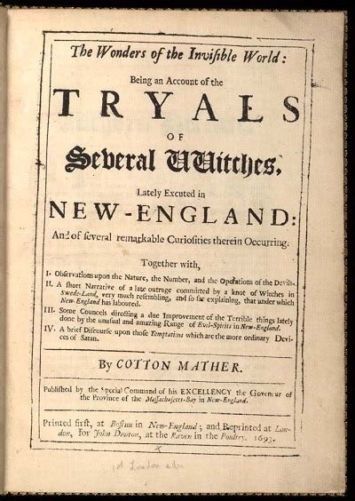 Salem Witch Trials: Primary Sources - History of Massachusetts Blog