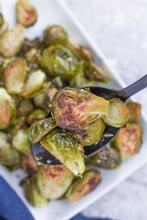 Garlic Rosemary Roasted Brussels Sprouts The Clean Eating Couple