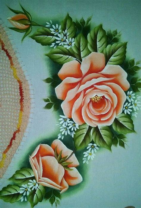 Melhores Imagens De Pintura Em Tecido Rosas No Pinterest Pintura