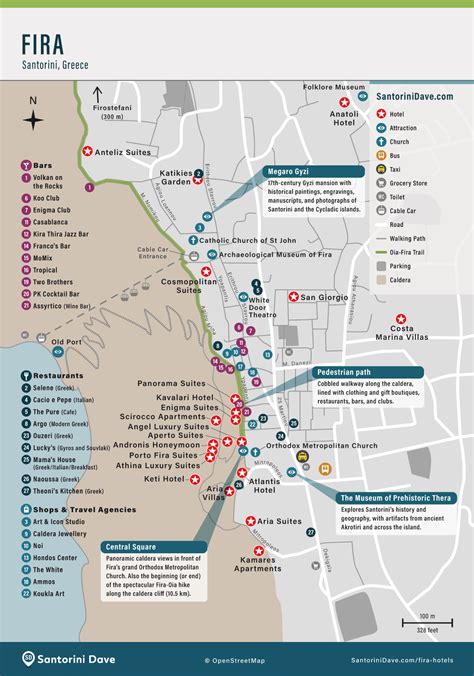 35 Maps of Santorini - Hotels, Towns, Beaches, Hikes, & Ferry Port ...