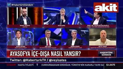 Canlı yayında Hacısalihoğlu ve Saymaz arasında Ayasofya tartışması