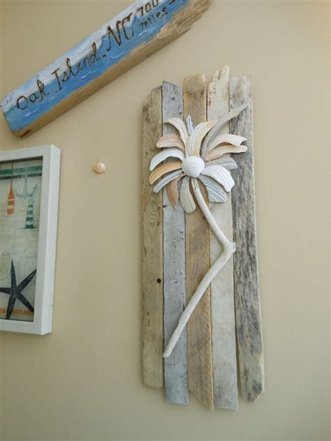 Crazy Palm Tree Beach Driftwood Wall Art Decor Natural Etsy