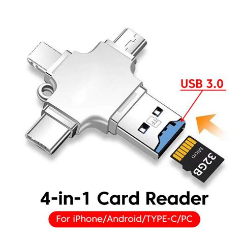 4 In 1 Usb3 0 Tf Flash Drive Otg Photo Stick For Iphone Ipad Android Card Reader Ebay