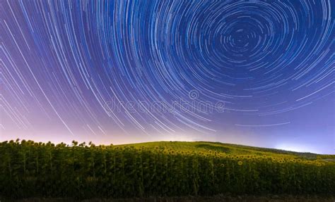 Milky Way and Star Trails Photos ,Landscape and Nature Stock Image ...