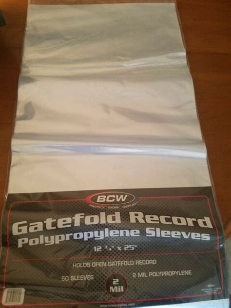 50 Bcw Crystal Clear 33 Rpm Record Gatefold Album Sleeves 2 Mil