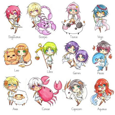 Drawings Of The Zodiac Signs Anime Zodiac Zodiac Signs Zodiac Characters