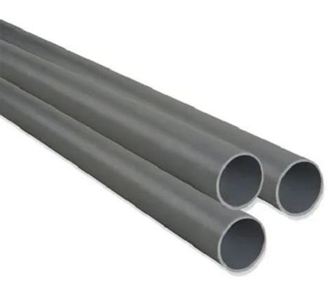 Grey 8 Feet Long Round Seamless Rigid Pvc Pipe For Construction Purpose