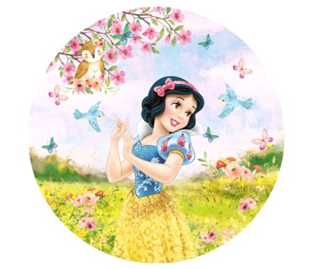 Painel Redondo Da Branca De Neve Elo7