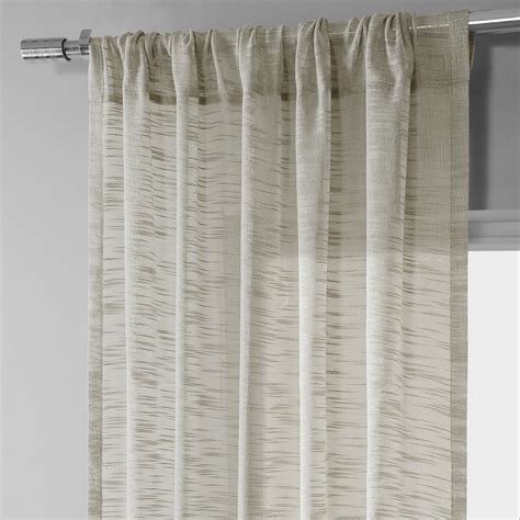 Open Weave Natural Linen Sheer Curtains And Drapes