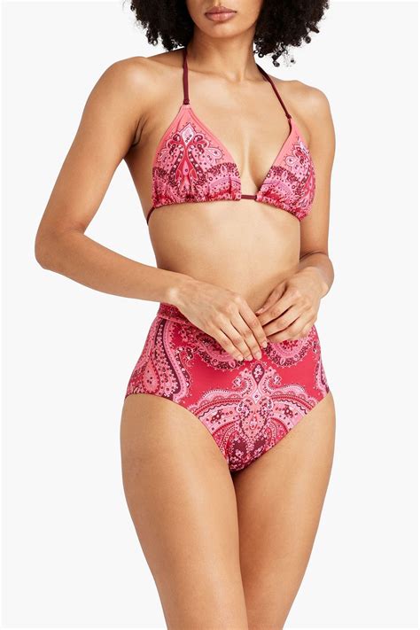 Zimmermann Paisley Print Triangle Bikini Top The Outnet