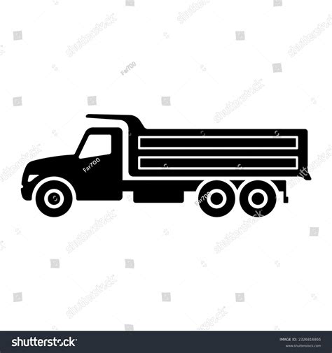 Modern Truck Silhouettes With Tipper Semi Trailer Over Royalty Free