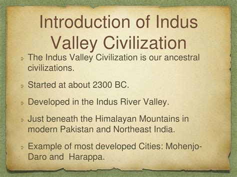 Indus Valley Civilization Ppt Free Download