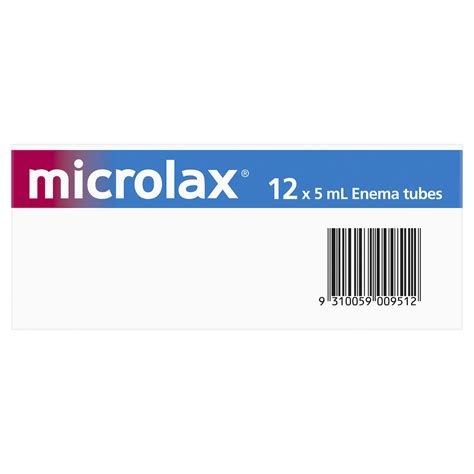 Microlax Enemas Gentle Constipation Relief 5ml X 12 Pack