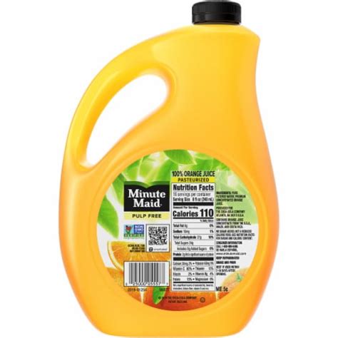 Minute Maid Pulp Free Orange Juice 128 Fl Oz Kroger