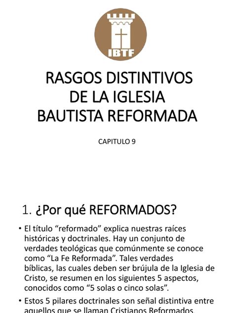 Distintivos Bautistas Reformados Pdf Calvinismo Salvación