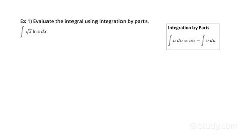 Determining Indefinite Integrals Using Integration By Parts Calculus