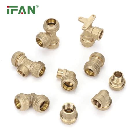 Ifan Factory Custom Hdpe Pp Pumping Compression Fittings Brass Compression Forging Pe Brass Pipe