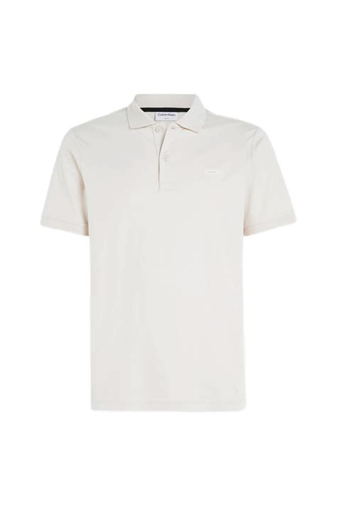 Calvin Klein Slim Fit Polo Met Logo Stony Beige Wehkamp