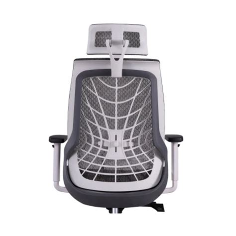 Mesh High Back Executive Revolving Office Chair Spider White Grey Mb