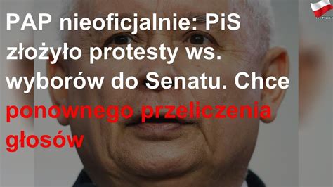 Nieoficjalnie PiS złożyło protesty ws wyborów do Senatu Chce