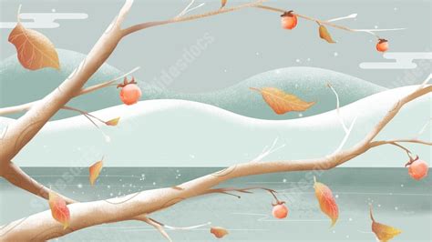 Mountain Snowy Branches Beautiful Powerpoint Background For Free ...