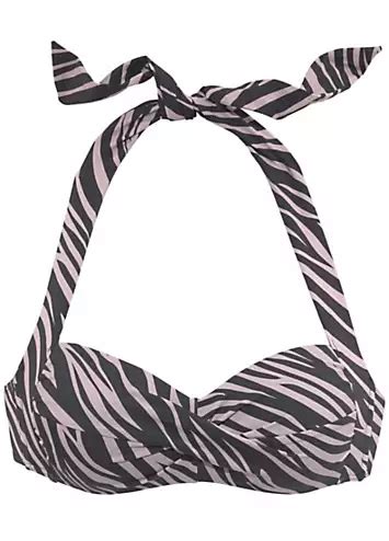 LASCANA Zebra Print Bandeau Bikini Top Freemans