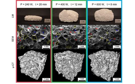 Macro And Microstructure Of Foam Samples Prepared By Different