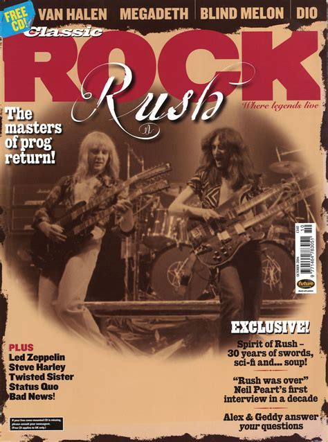 Rush The Masters Of Prog Return Classic Rock Magazine October 2004