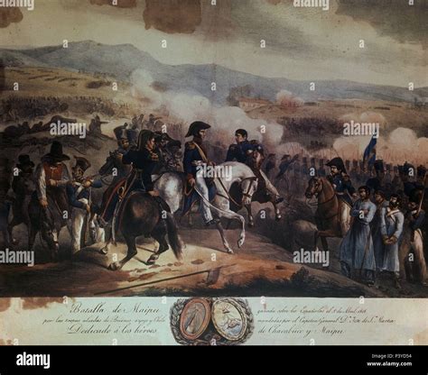 Batalla De Maipu Chile El 5 De Abril De 1818 San Martin Derrota A